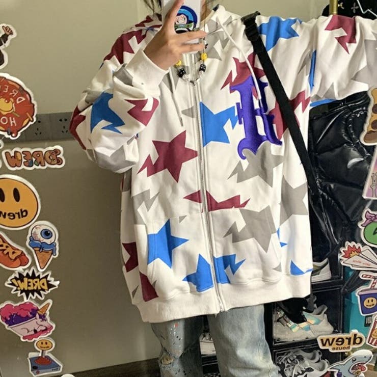 ヴィヴィアン　スター　星柄　パーカー 星柄 パーカー スター アメカジ S M L XL 2XL (オリジナルグッズ