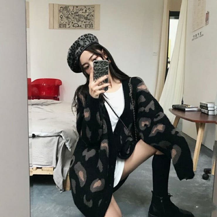 ヒョウ柄 ニット カーディガン | Belle Cie | 詳細画像9 