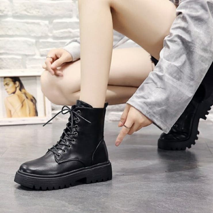 編み上げブーツ レディース 韓国ファッション | Belle Cie | 詳細画像5 