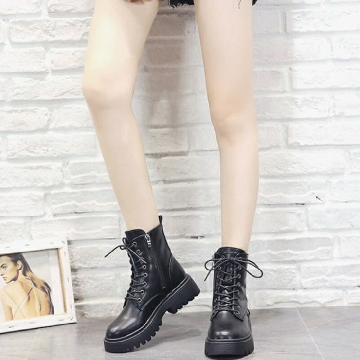 編み上げブーツ レディース 韓国ファッション | Belle Cie | 詳細画像9 