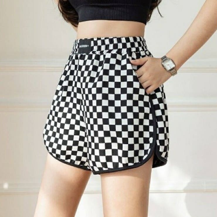 ホワイト | スポーツ ショートパンツ プリント | Belle Cie