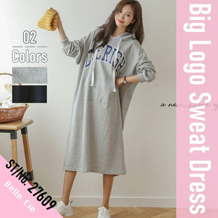 ビッグロゴ スウェットワンピ スウェット | Belle Cie | 詳細画像2 