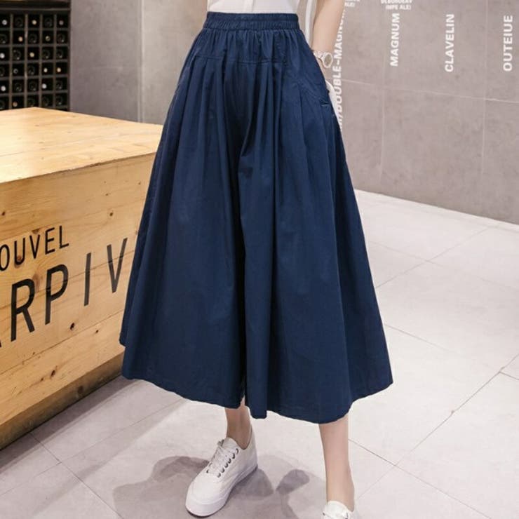 ネイビー | ガウチョ カジュアル スカパン | Belle Cie