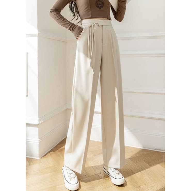 ホワイト | レディース ロングパンツ スラックス | Belle Cie