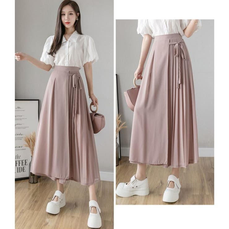 シフォン ガウチョ 韓国ファッション | Belle Cie | 詳細画像9 