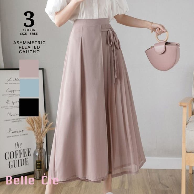 シフォン ガウチョ 韓国ファッション | Belle Cie | 詳細画像1 