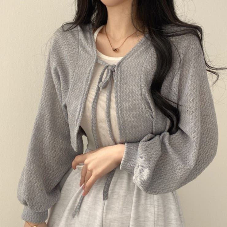 グレー | ショート丈 カーディガン サマーカーディガン | Belle Cie