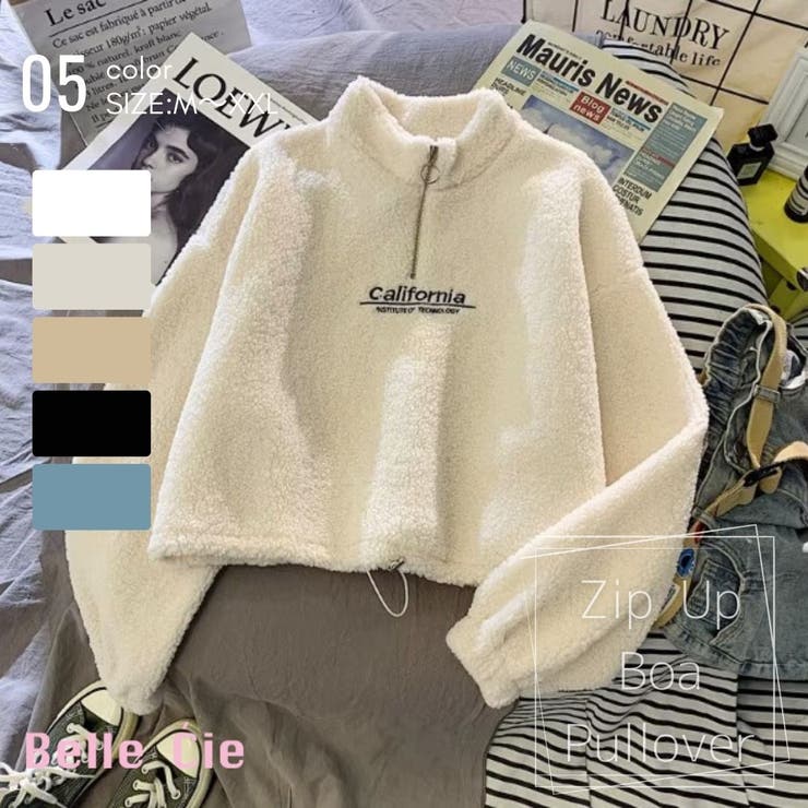 ハーフジップ プルオーバー トップス | Belle Cie | 詳細画像1 