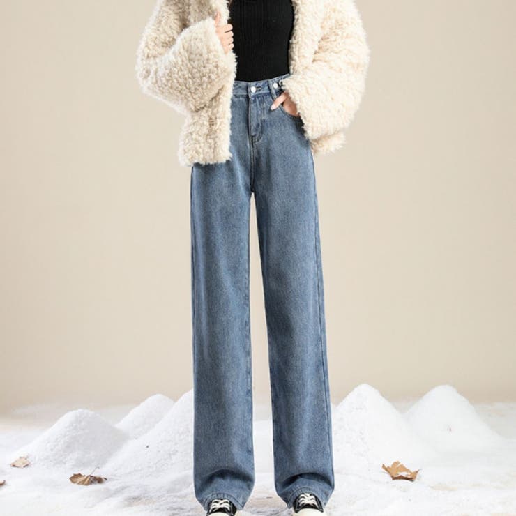 裏シャギー デニムパンツ ジーパン | Belle Cie | 詳細画像4 