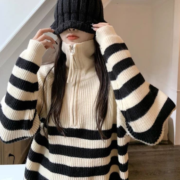 ニット ハーフジップ プルオーバー | Belle Cie | 詳細画像7 