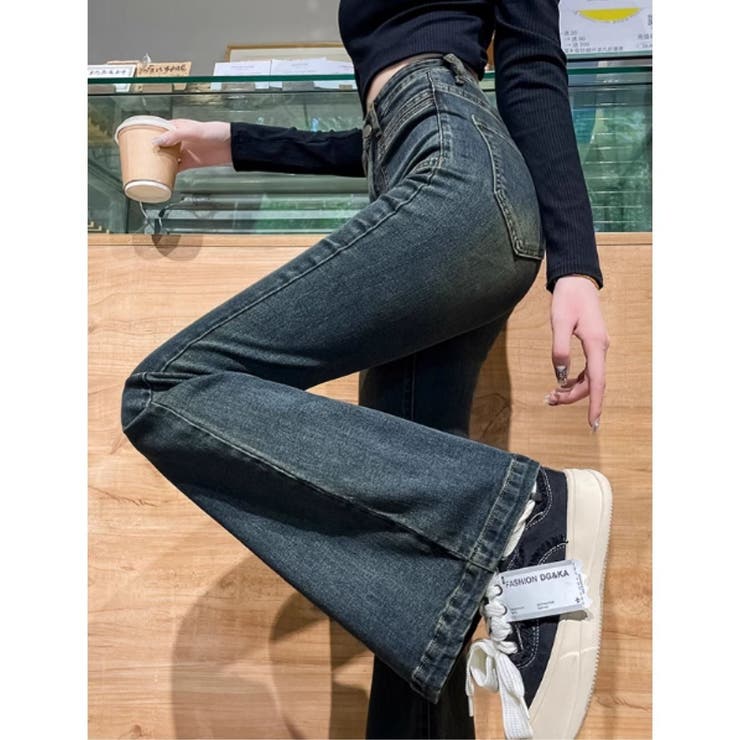 デニムパンツ レディース フレアパンツ[品番：AMVW0000682]｜Belle Cie 