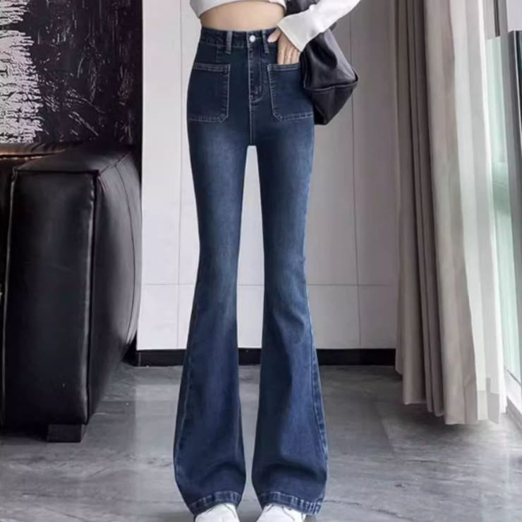 デニムパンツ レディース フレアパンツ[品番：AMVW0000682]｜Belle Cie