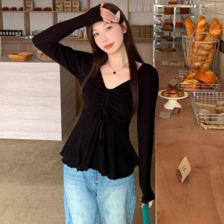 iore イオレ BELLE TOPS ベルトップス ベルスリーブドットチュールトップス(カットソー・Tシャツ