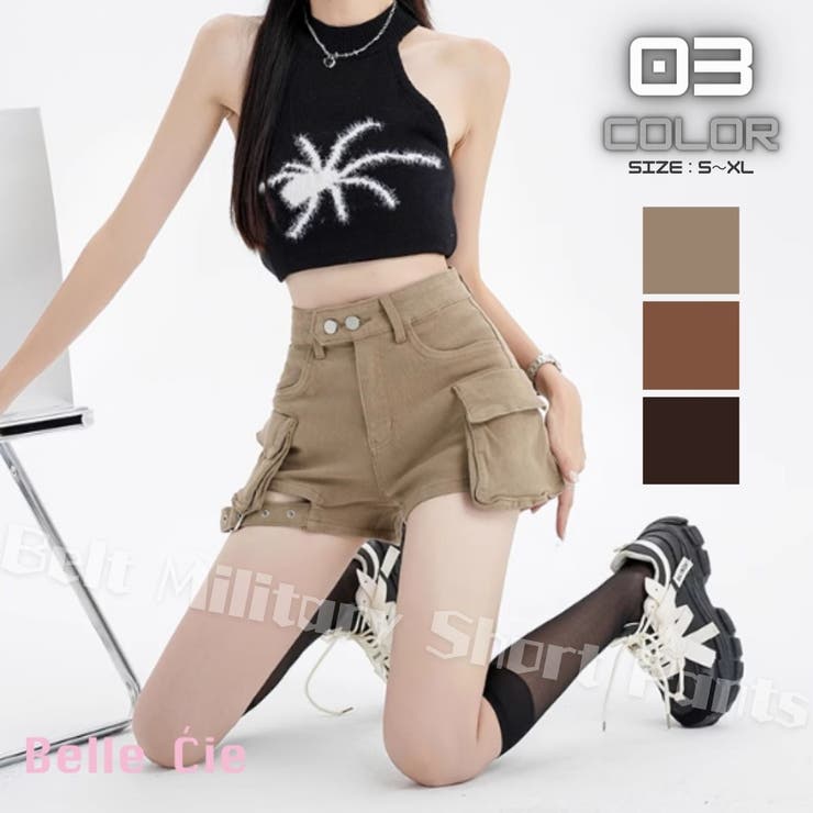 在庫処分セール ショートパンツ カーゴ[品番：AMVW0000688]｜Belle ショーパン アイドル