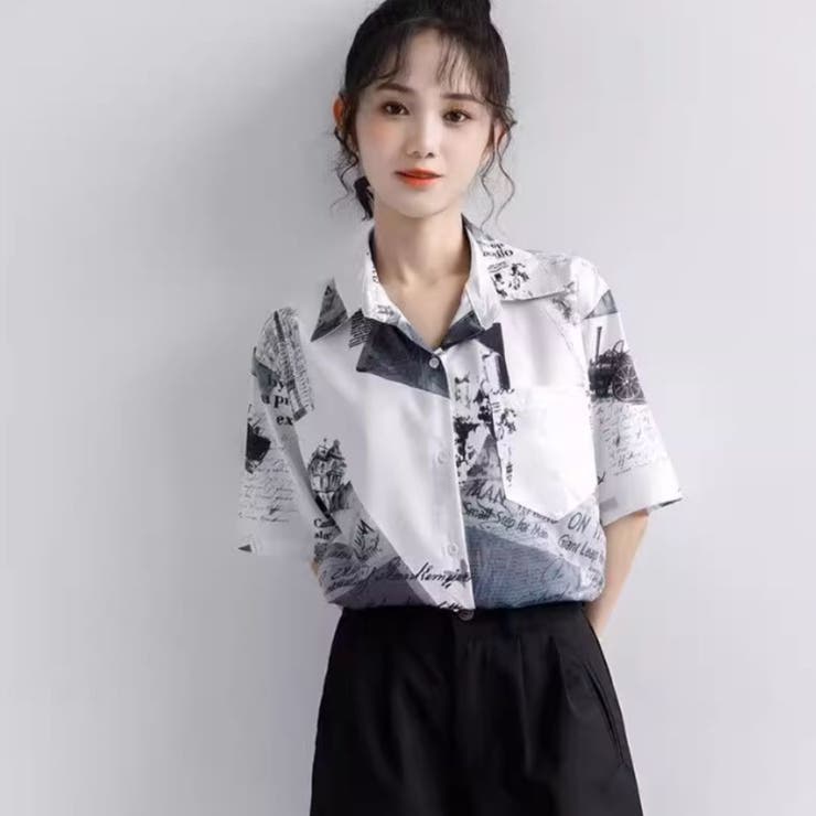 シャツ レディース 柄シャツ[品番：AMVW0000726]｜Belle Cie