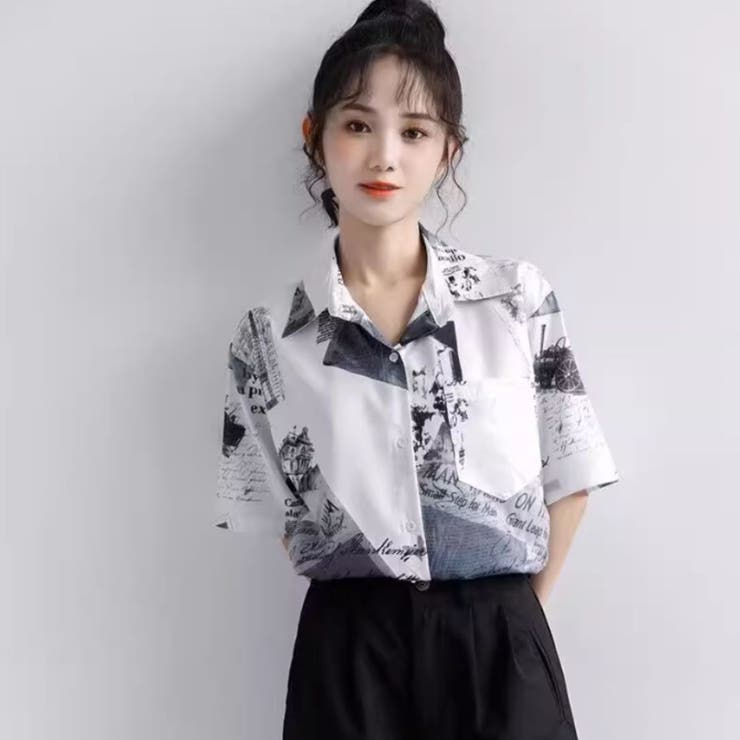 シャツ レディース 柄シャツ[品番：AMVW0000726]｜Belle Cie
