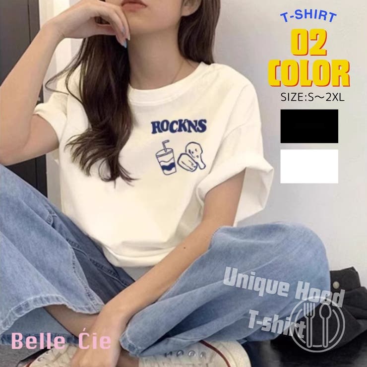 Ｔシャツ 半袖 プリントＴ | Belle Cie | 詳細画像1 