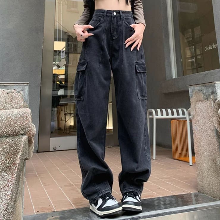 激安店舗 カーブパンツ レディース ワイド[品番：AMVW0000763]｜Belle Cie パンツ
