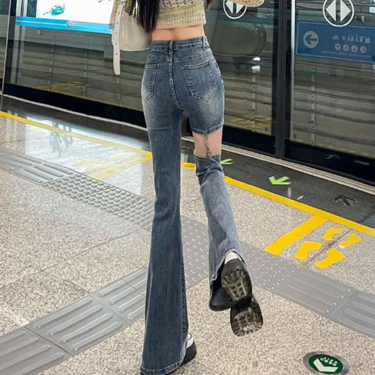 デニムパンツ アシメ スリット | Belle Cie | 詳細画像9 