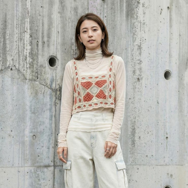 ピンク | クロシェ キャミ 多色 | Belle Cie