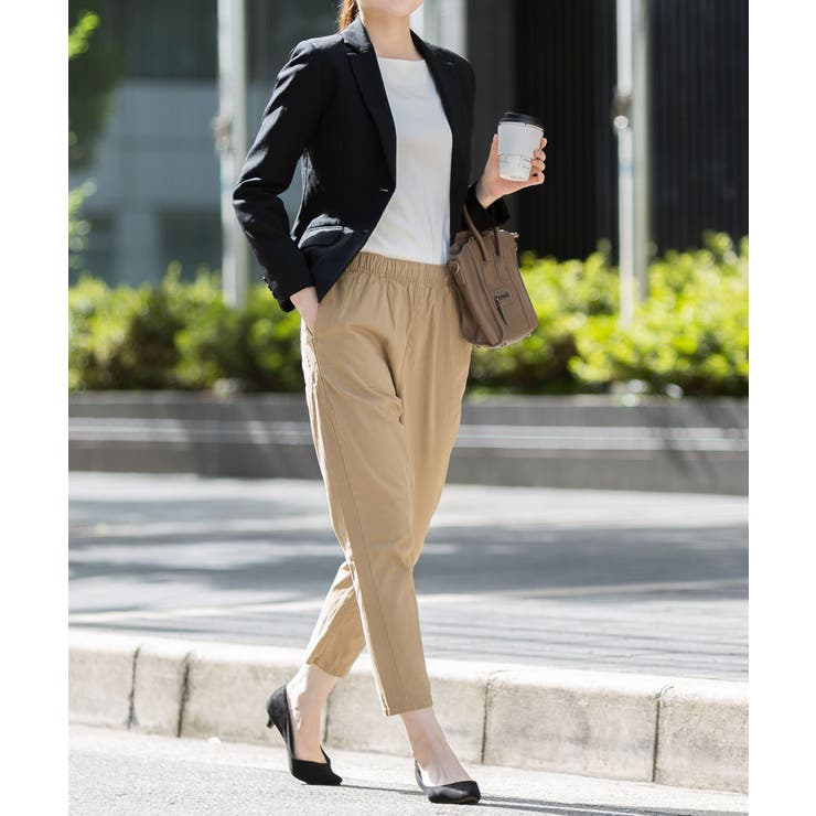 【快適ストレッチ】ウエストゴムルーズテーパードパンツ | atONE | 詳細画像54 