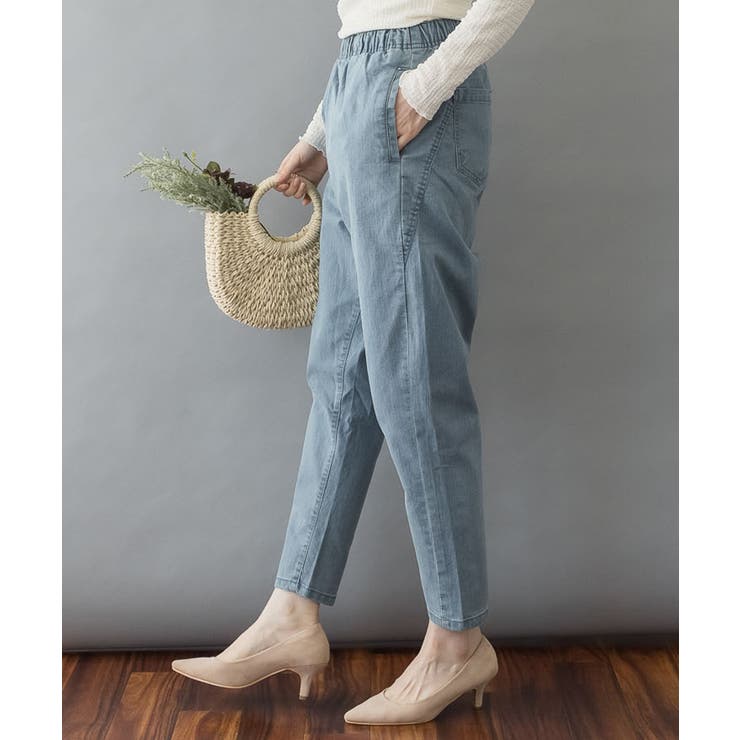 【快適ストレッチ】ウエストゴムルーズテーパードパンツ | atONE | 詳細画像61 