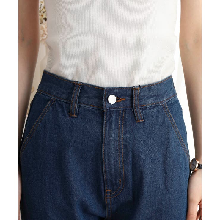 裾スリット コットンデニムフレアパンツ | atONE | 詳細画像24 