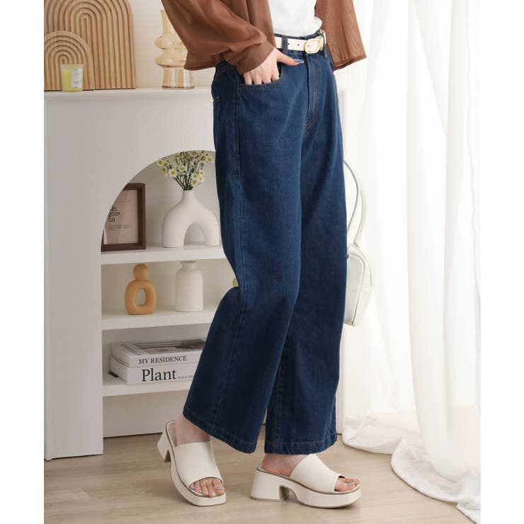 コットンデニムワイドパンツ | atONE | 詳細画像14 