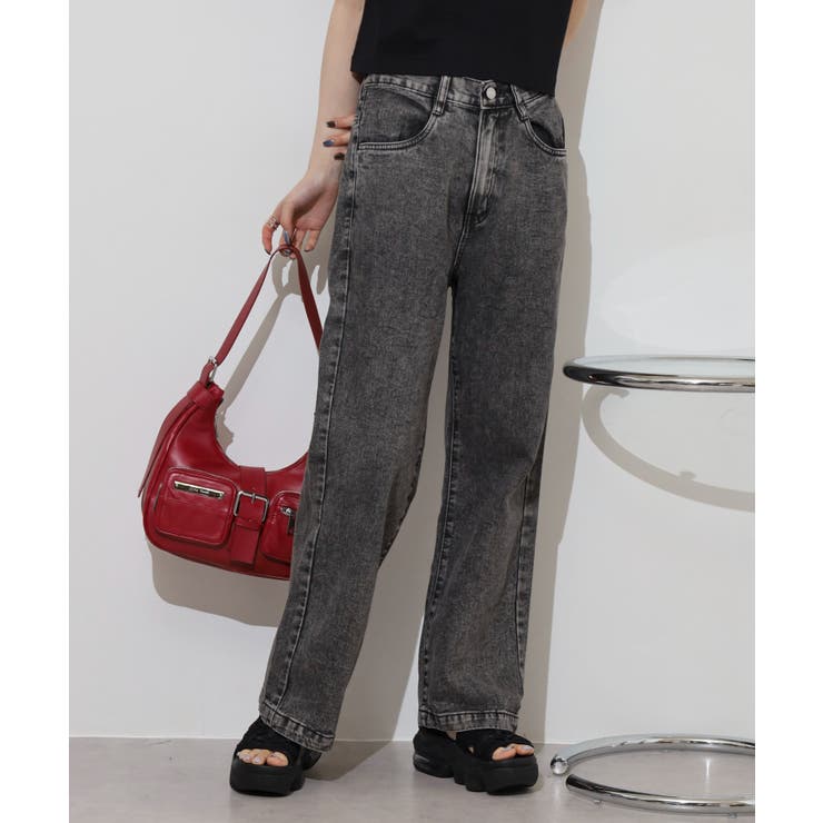 コットンデニムワイドパンツ | atONE | 詳細画像1 