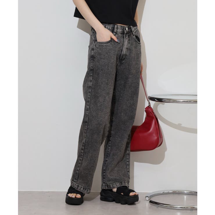 コットンデニムワイドパンツ | atONE | 詳細画像2 