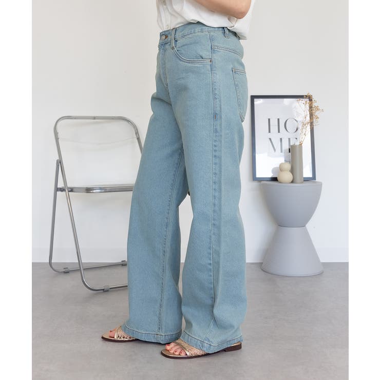 コットンデニムワイドパンツ | atONE | 詳細画像30 