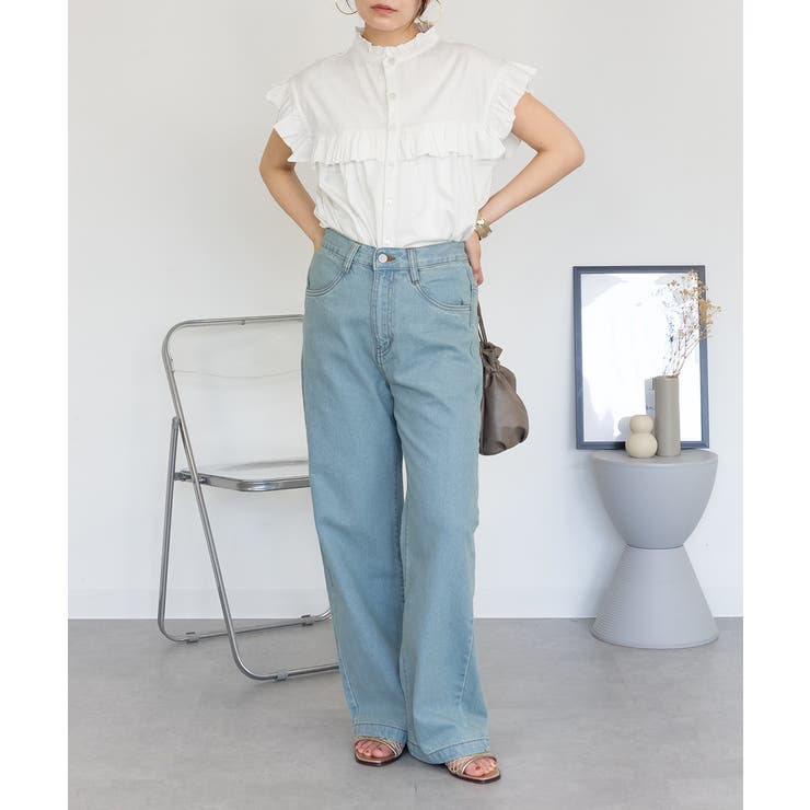 コットンデニムワイドパンツ | atONE | 詳細画像32 