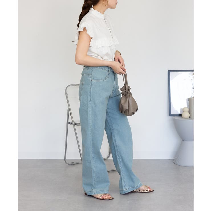 コットンデニムワイドパンツ | atONE | 詳細画像33 