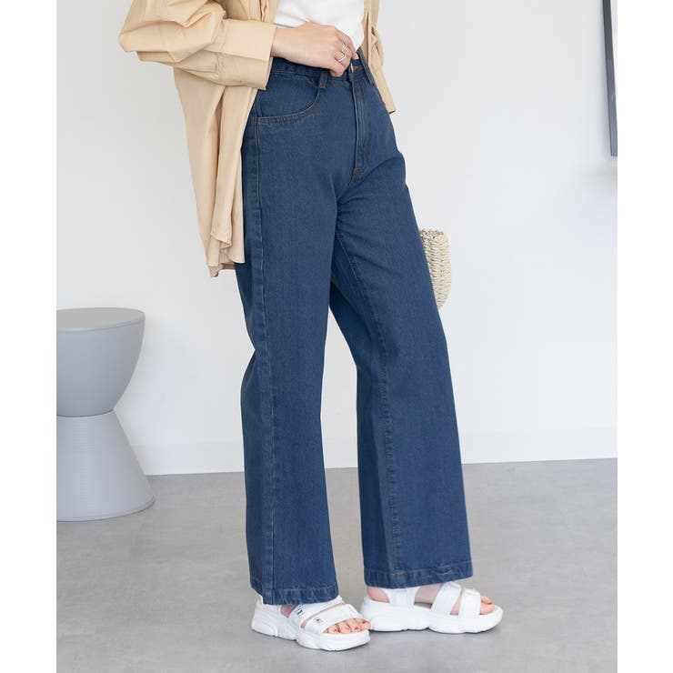 コットンデニムワイドパンツ | atONE | 詳細画像37 