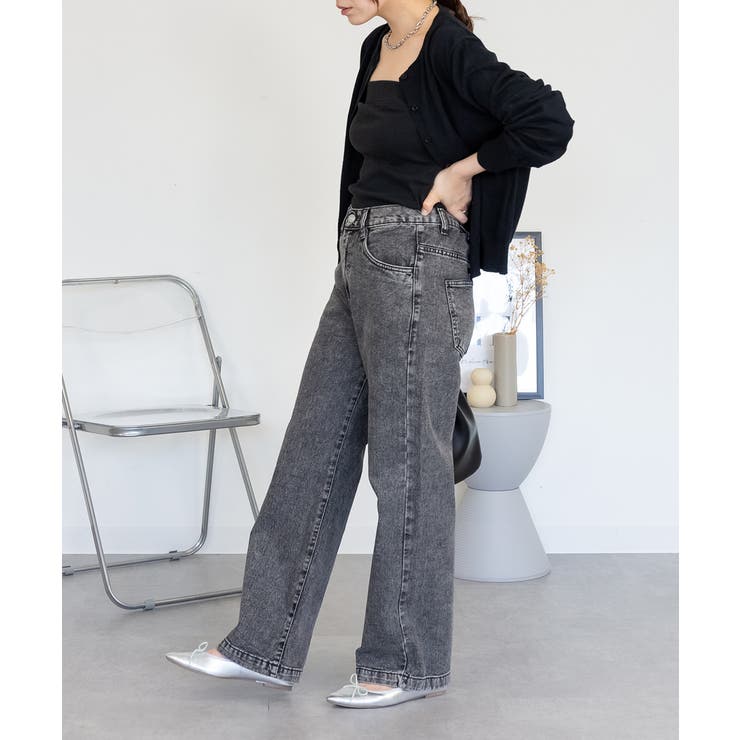 コットンデニムワイドパンツ | atONE | 詳細画像47 