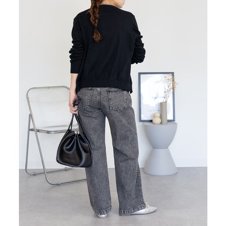 コットンデニムワイドパンツ | atONE | 詳細画像48 