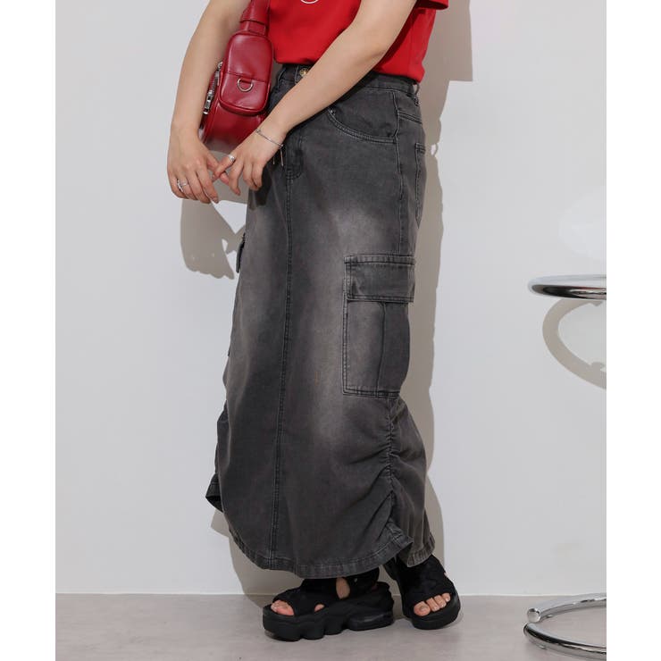 デニムカーゴスカート | atONE | 詳細画像9 