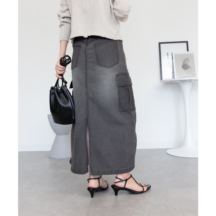 デニムカーゴスカート | atONE | 詳細画像35 