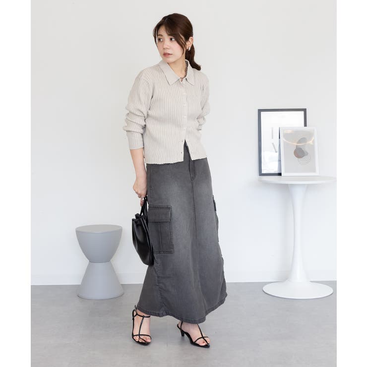 デニムカーゴスカート | atONE | 詳細画像37 