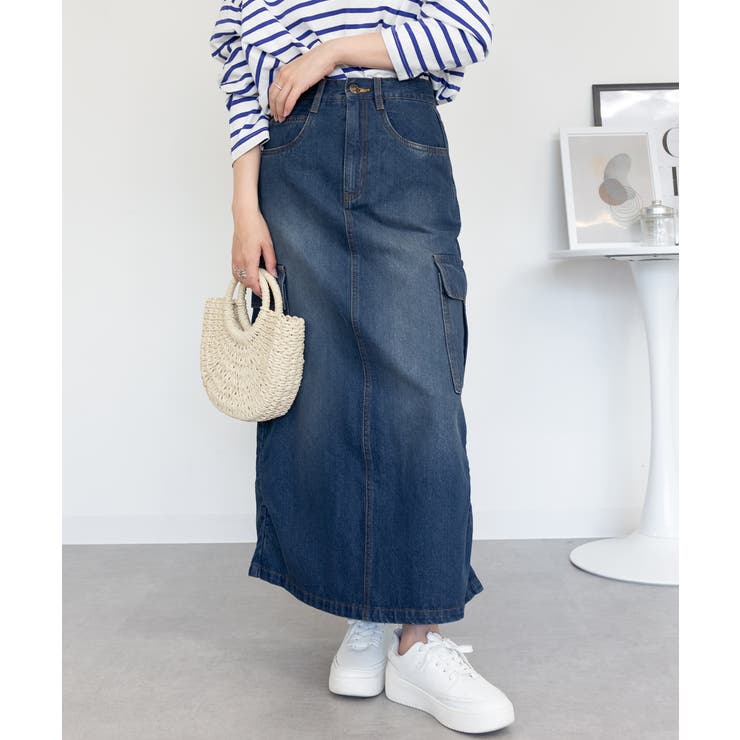 デニムカーゴスカート | atONE | 詳細画像42 