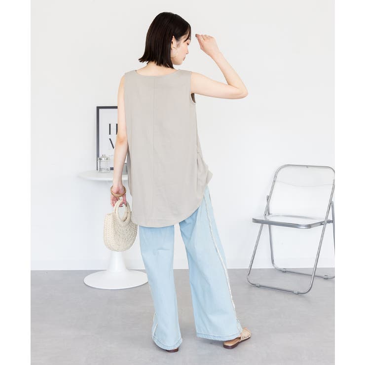 サイドフリンジワイドデニム | atONE | 詳細画像13 