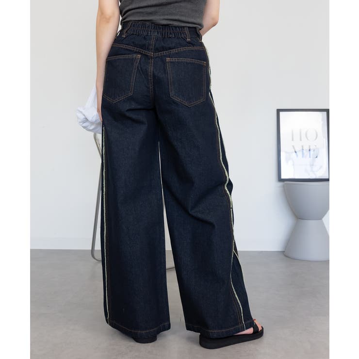 サイドフリンジワイドデニム | atONE | 詳細画像42 