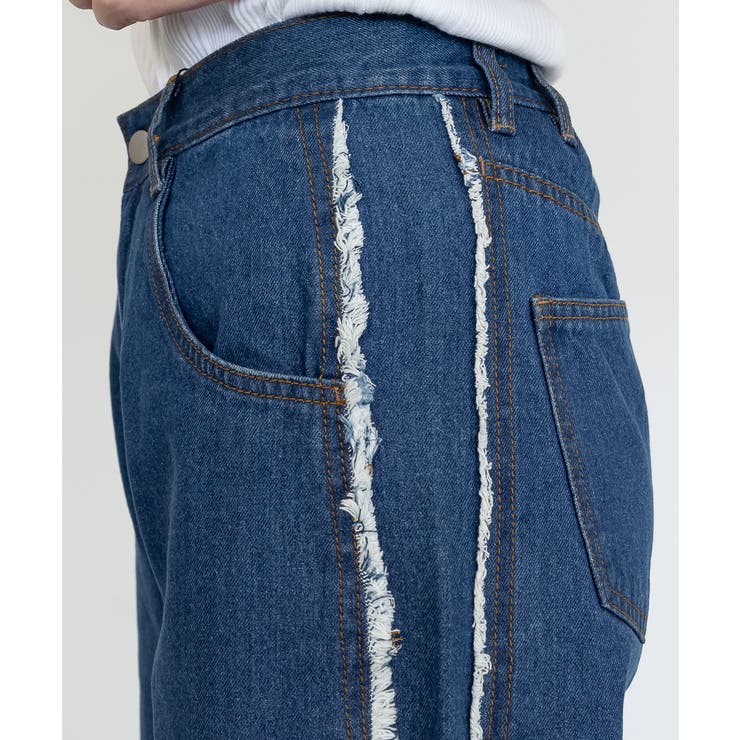 サイドフリンジワイドデニム | atONE | 詳細画像56 