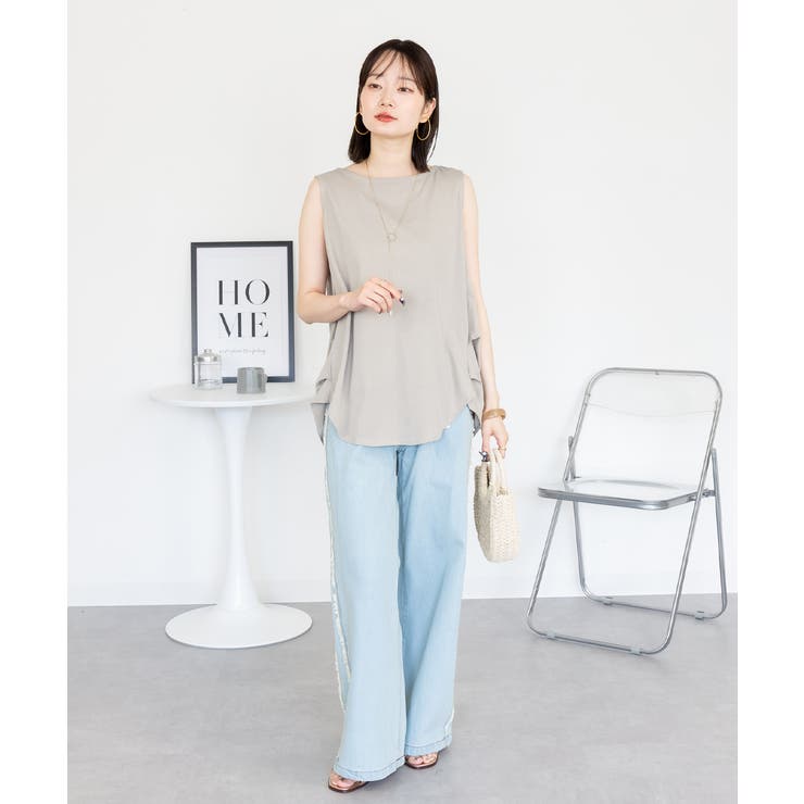 サイドフリンジワイドデニム | atONE | 詳細画像8 