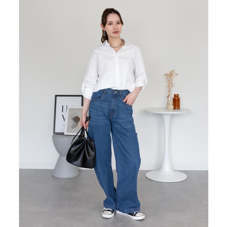 デニムダメージストレートパンツ | atONE | 詳細画像41 