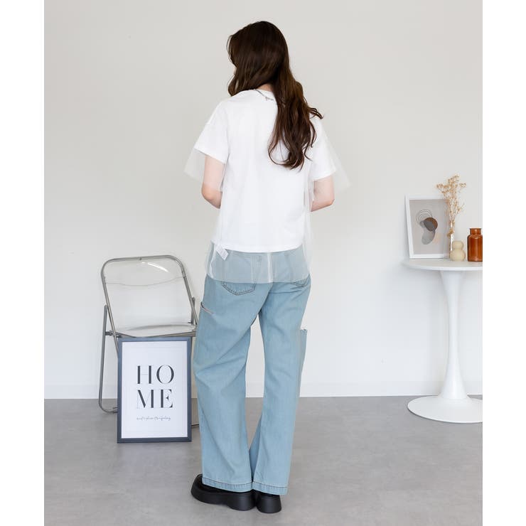 デニムダメージストレートパンツ | atONE | 詳細画像55 