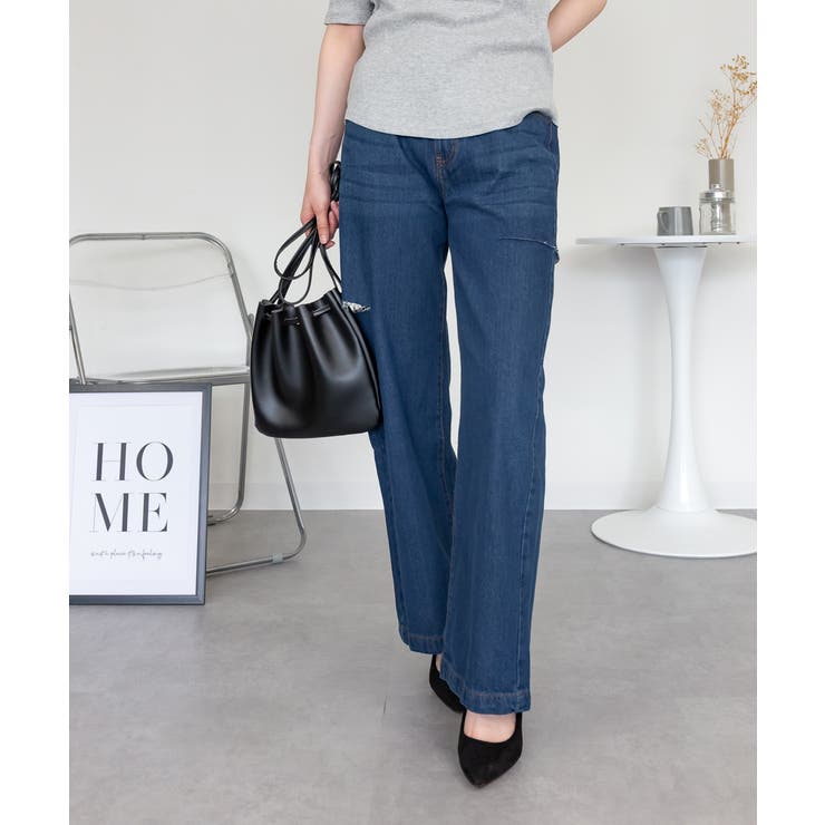 デニムダメージストレートパンツ | atONE | 詳細画像57 