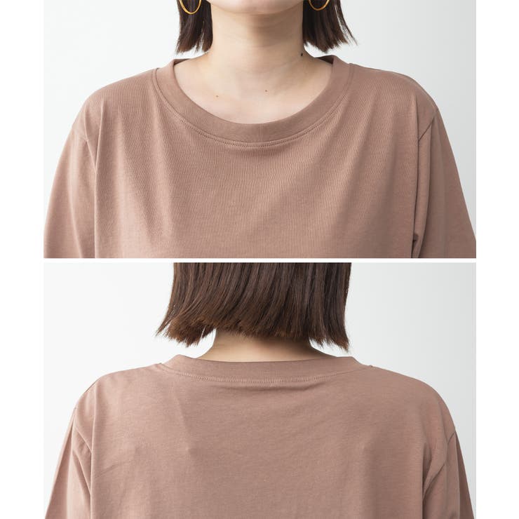 ５分袖サイドスリットロングTシャツ | atONE | 詳細画像90 