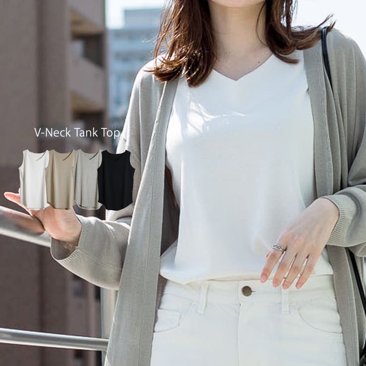 大人のVネックタンクトップ | atONE | 詳細画像1 