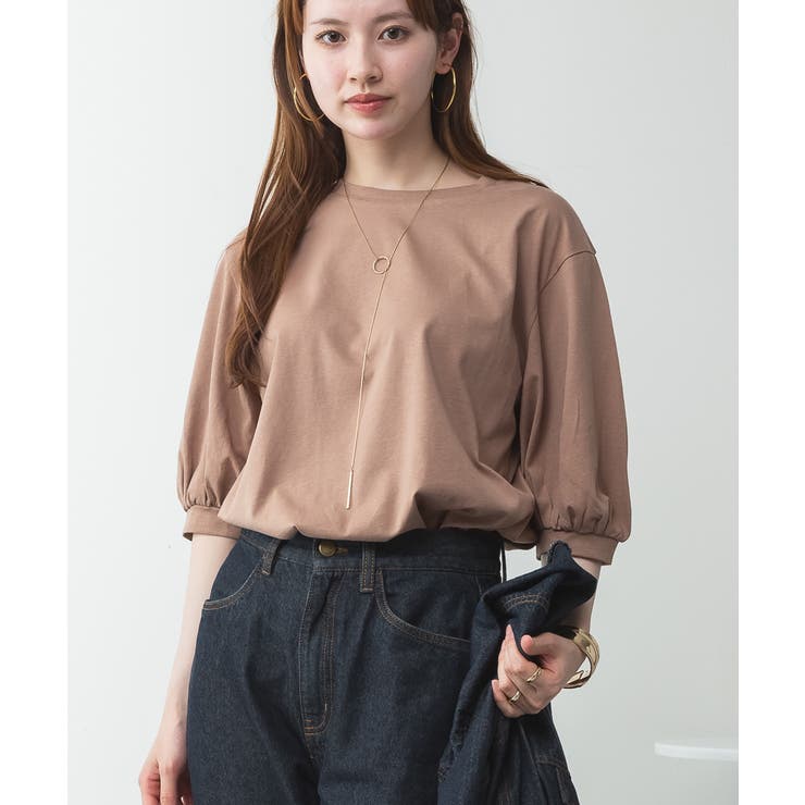 ボリューム袖ショート丈カットソー | atONE | 詳細画像12 